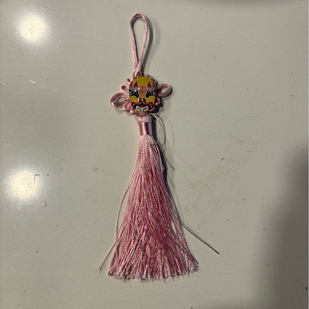 Elegant Pink Tassel Pendant